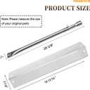 Hisencn Replacement Parts for Chargriller 5050, 3001, 5650, 3008, 3030, 4000, King Griller 5252 Grill, Stainless Steel Burner Tube, Heat Plate Tent, Ignitor for Chargriller Parts Replacement