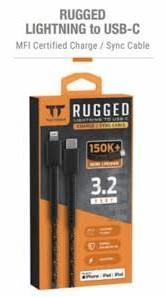 Emerge Tac Tech Rugged Lightning to USB-C Cable Emerge Tac Tech Rugged Lightning to USB-C Cable