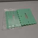 2Pack 57 Scalloped Acrylic Photo Frames  Green Magnetic Closure, Floating Display, Dual Orientation Tabletop Frames, Modern Gift Dcor