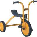 MYRIDER Toddler Trike, Kids Tricycle for Preschool, Daycare, Playground Kids Tricycles, Rubber Tires, Yellow/Black, 12" Midi