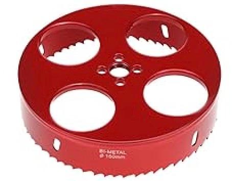 QWORK® Hole Saw 150 mm, HSS M42 Bi-Metal Hole Saw, with Hex Shank and Drill Bit for Aluminium, Iron and Wood