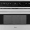 KoolMore KM-CWO30-SS Built-in Microwave with Convection Oven and Air Fryer, 1000W Power with 10 Levels, UL Listed Capacity in Stainless-Steel, 30 in/1.6 cu. ft, Silver
