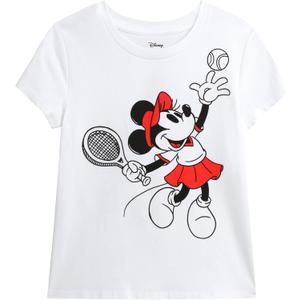 Disney Girls Shirts - Minnie Mouse Lilo and Stitch Angel Long Sleeve or Short Sleeve Graphic Tees for Girls (Sizes: 13-14) (White)