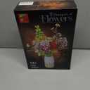 2 in 1 Vase Flowers Bouquet Building Set, Artificial Flowers Bouquet Sets for Adults & Women, for Wife Mom Mother, Comptatible with Lego Flowers Bouquet, 1458 PCS, Medium