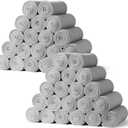 40PCS Gray Blankets Bulk 50 X 60, Soft Lightweight Throw Blanket Kit Cozy Blankets Bulk for Bed Sofa Couch Warm Pet Fleece Blanket Set for Wedding Homeless Home Office Travel Gift for Seasons