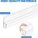 39in H-Type Shower Side Seal Strip, 12mm Frameless Glass Door Waterproof