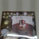 50Pcs Christmas Tree Ornaments - 2.36''/60mm Christmas Ball Ornaments Set for Xmas Tree Holiday Party Wedding Home Decorations (Gold & White)