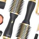 LANDOT Hair Blow Dryer Brush - One-Step Hot Air Brush for Fast Drying Smoothing Volumizing, 60mm Oval Barrel for Salon Blowouts, Ionic Technology for Frizz Control, 3 Heat/2 Speed fit All Hair Types