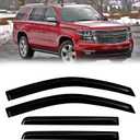 Window Rain Guards Compatible 2015-2020 Chevy Tahoe GMC Yukon Cadillac Escalade 4PC Window Visors Vent Shade Deflector Tape On