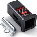 TOPTOW 64028S Trailer Hitch Adapter 2-1/2" to 2" Hitch Reducer Sleeve Carbon Steel, Upgraded, 5/8 inch Pin & Clip Included