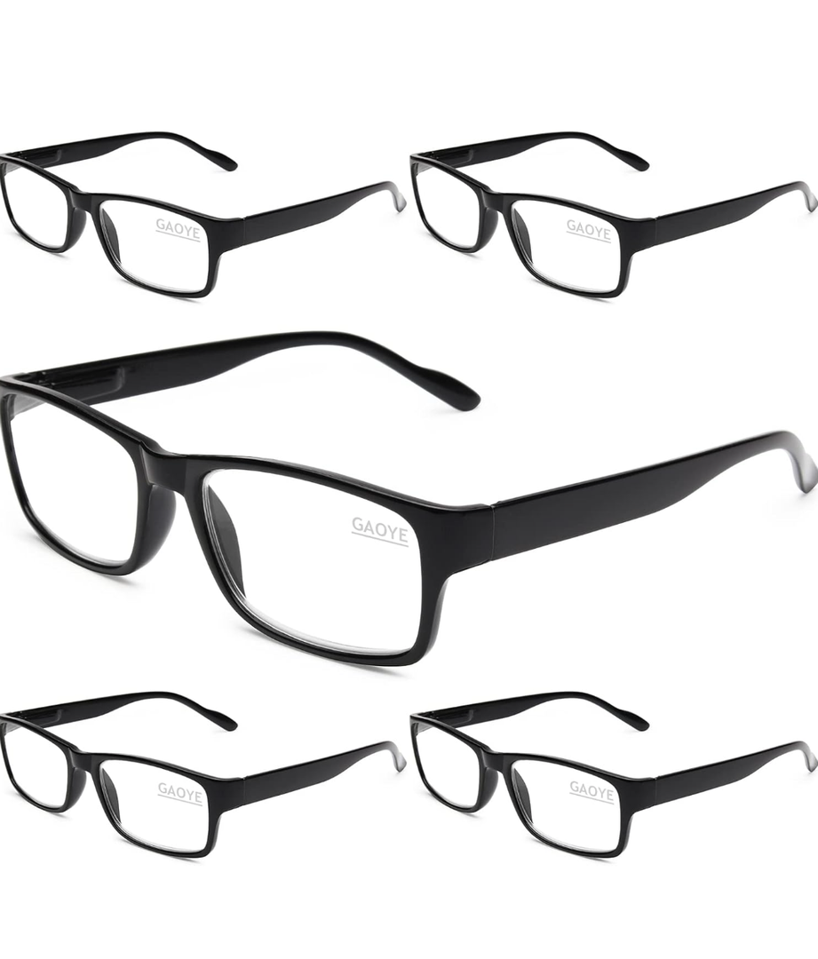 Gaoye Professional Reading Glasses for All Day - Computer Readers with Blue Light Protection - Value Pack, +1.25