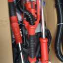 Drywall Sander, 2025 Upgraded 8-Amp Popcorn Ceiling Removal Tool with 7 Variable Speed 800-1800RPM, Drywall Sander with Vacuum Dust Collector with Extendable Handle, LED Light, 12pcs Sanding Discs,Red