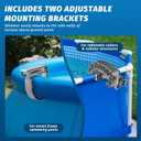 Above Ground Pool Skimmer with 4 Skimmer Socks, Floating Surface Skimmer, Wall Mount Pool Surface Skimmer with Hose and Basket, Attaches to Inflatable Collars, Tubular and Metal Frames (Blue)