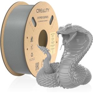 Official Creality Hyper PLA Filament 3D Printer Filament-Christmas Gifts, Creality PLA 3D Printing Filament for High-Speed Printing, Dimensional Accuracy +/ -0.02mm, 2.2lbs/ Spool
(Grey)