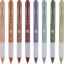 BLIEVE Gel Pens - Earthy, Matte Finish, Smooth Writing, No Bleed - For Journaling, Bible Notes, Drawing - Cute School Supplies, 8 Pack