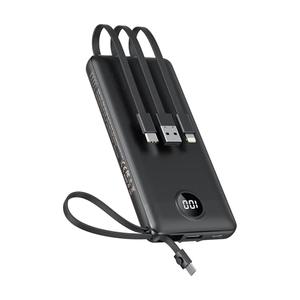 VEEKTOMX Portable Charger Built-in Cables,10000mAh Power Bank for iPhone,Fast Charge USB C Battery Pack Travel Essentials Powerbank Compatible with iPhone 17/16/15/14, Samsung S25/24, Android, etc