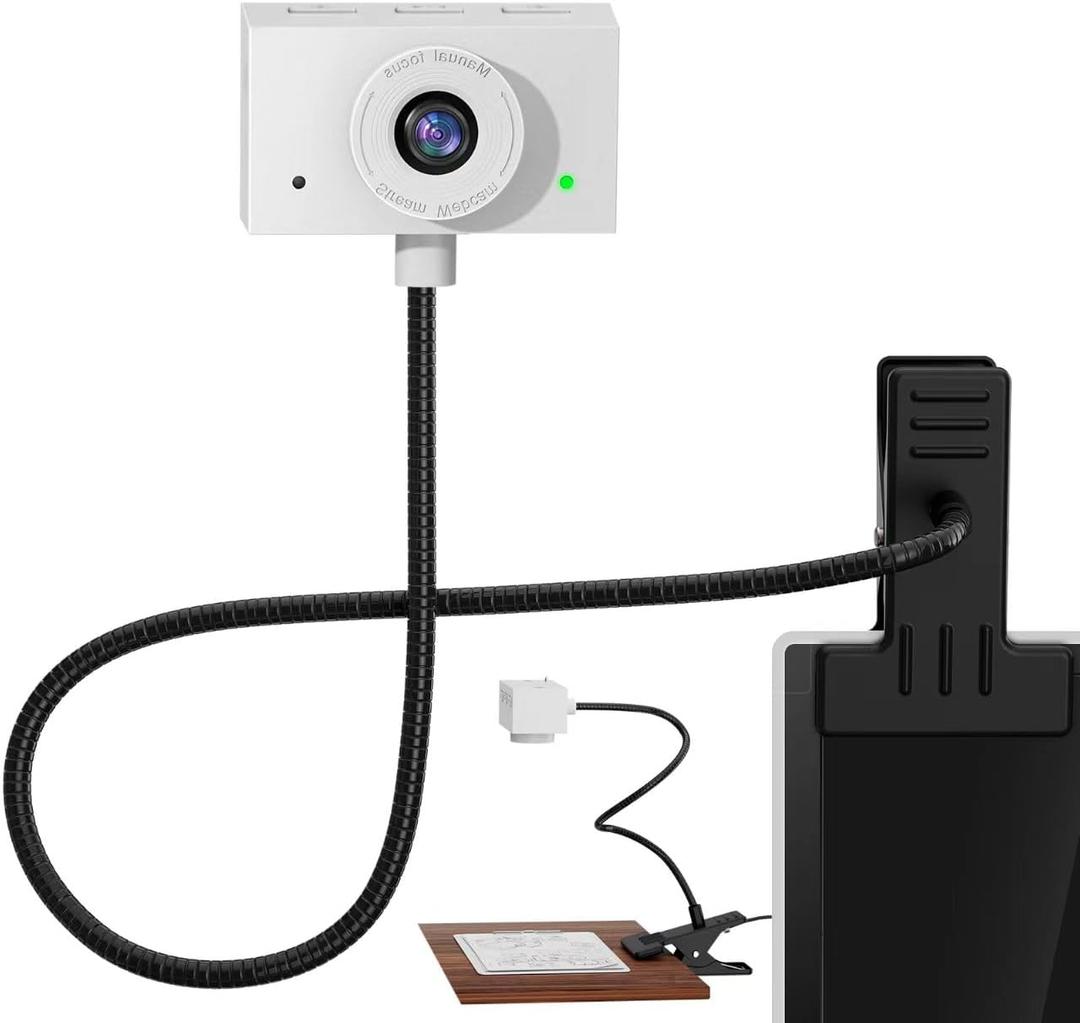 Eye Contact Webcam with Microphone for PC, 1080P Center cam for mac, 95FOV Middle-Screen Center cam, USB computer camera Plug&Play, for desktop computer Facetime Compatible with macOS&Windows (White)