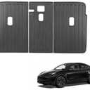 Rear Backrest Mats for Tesla Model Y 5-Seat 2021-2024 All Weather TPE Rear Back Seat Covers Accessories Interior Black