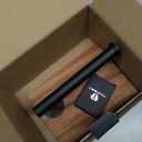 Tindbea Toilet Paper Holder with Wood Shelf, Wooden Wall Mount Tissue Paper Roll Holder, Matte Black Stainless Steel Bathroom Accessories Decor for Home (Sapele, Matte Black)