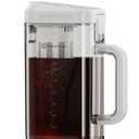 Maestri House Compact Cold Brew Coffee Maker, 40oz Iced Tea and Coffee Maker Brewer Space Saving Tritan Pitcher, 350 Mesh Filter, 100% Leak-Proof, White