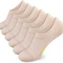 Airacker No Show Socks Womens Athletic Cushioned Low Cut Sports Running Ankle Socks for Women 6 Pairs, Size 5-8