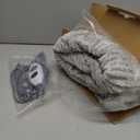 Westinghouse Heated Throw Blanket, Soft Flannel Sherpa Electric Throw with 6 Heating Levels & 2-10 Hours Auto Shut Off, Fast Heating & ETL Certification, Machine Washable, 50x60 Inch, Light Grey