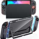 2 x [Improved Easy-Dock Version] Clear Dockable Protective Case Compatible with Nintendo Switch 2 2025, Transparent Hard Shell, Slim Cover Protector for Joycon & Grip, Split Design, Anti-Scratch