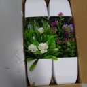 Der Rose 4 Pack Small Fake Flowers Plants Mini Artificial Potted Plants for Centerpiece Table Decorations Desk Home Bathroom Office Decor