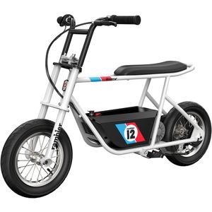 Razor Rambler 12 for Ages 13+  24V Electric Minibike with Retro Style, Up to 14 mph, Wide 12" Air- Filled Tires, High-Torque 250-watt Motor, Up to 40 Minutes Ride Time, for Riders up to 170 lbs (White)