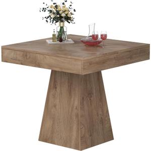 Small Square Dining Table, 31.5 Inch Kitchen Table for 2-4, Brown