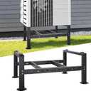 Mini Split Ground Stand for 24000-60000BTU, Mini Split AC Bracket for Ductless Air Conditioners Heat Pump System,Heavy Duty Condenser Stand Adjustable Length 29.5" to 45.3" Max Load 700Lbs (Black)