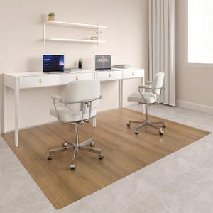 Upgraded 58"x 75" Heavy Duty Mat for Office Chair on Hardwood Floors, Non-Slip PVC Chair Mats for Hardwood Floors, Scratch-Resistant Desk Chairs Mat for Hard Floor, Under Desk Mats for Rolling Chairs