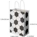 DOITOOL 24 Pcs Soccer Party Favor Bags, Soccer Gift Bags with Handles, Football Goodie Bags Paper Treat Candy Bags for Kids Adults Soccer Party Supplies, Sports Theme Decorations (2 Style)