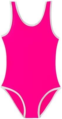 Girls One Piece Swimsuits, Toddler Girls Swimweargirls Bathing Suits, Cute Summer Beach Pool Outfit 9-10 Years (US, Age, 10 Years, Red)