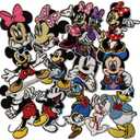 12pcs Cute Kids Cartoon Mouse Embroidery Patches Iron on/Sew on Anime Applique Embroidered Repair Patch Fashion Accessories Collection Gifts for Clothing Jacket Jeans Backpack Hat Vests