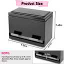 Stainless Steel Straw Dispenser Holder with Metal Lid Reusable Straw Dispenser for Restaurant Home Bar to Storage Unwrapped Straws (Black)