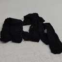 MANZI Faux Thigh High Tights Mock Suspender Pantyhose Striped Goth Fishnets Pack of 2 (One Size, Black-grid/Suspender)