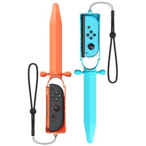 [Fits Switch 2/1] Sword Hand Grips for Nintendo Switch 2/1/OLED, Handheld Grip for Joycon 2/1 Controller, Handle Accessories kit for Switch Sports Game Chambara & Legend of Zelda: Tears of the Kingdom