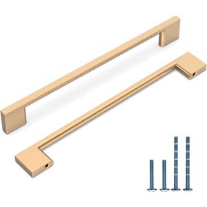 10 Pack 6.3 Inch(160mm) Kitchen Cabinet Handles Champagne Bronze Cabinet Pulls Kitchen Cabinet Hardware Drawer Pulls for Cupboard Wardrobe
