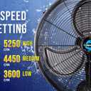 Tornado 20 Inch Pro Series High Velocity Oscillating Waterproof Outdoor Wall Mount Fan For Industrial, Commercial, Residential Use 3 Speed 5250 CFM UL Safety Listed