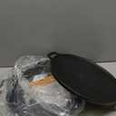 Bruntmor 6.8 Quart Cast Iron Skillet with Reversible Grill Griddle Lid - 3-in-1 Round Cast Iron Pan for Frying, Grilling, Dutch Oven Cooking - Roasting Pan with Lid, Camping Cookware, Black