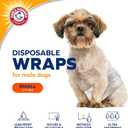 Arm & Hammer For Pets Male Dog Wraps, Size Small Ultra-Absorbent, Adjustable Male Dog Diapers with Leak-Proof Protection and Wetness Indicator | Baking Soda for Odor Control (Pack 1,12 Count Total)