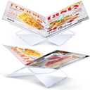 Large Acrylic Clear Book Stand, 13.8" x 9.9" x 5.5" Acrylic Clear Book Holder Display Bible Stand Bookstand for Display and Reading Cookbooks Bibles Art Magazines Stands for Home and Office