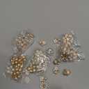 80 Pieces Rhinestone Buttons - Faux Pearl, Flat Back Flower Rhinestone Buttons for Jewelry Making, DIY Craft, Wedding, Party, Home Decoration, Hair Accessory (Vintage Style)