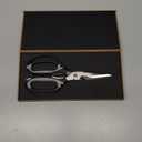 Kitchen Scissors, 9-Inch Heavy Duty Multipurpose Food Cutting Shears, Detachable Dishwasher Safe, Sharp Serrated Blade, Ergonomic Non-Slip Handle for Food, Meat, Herbs, Black