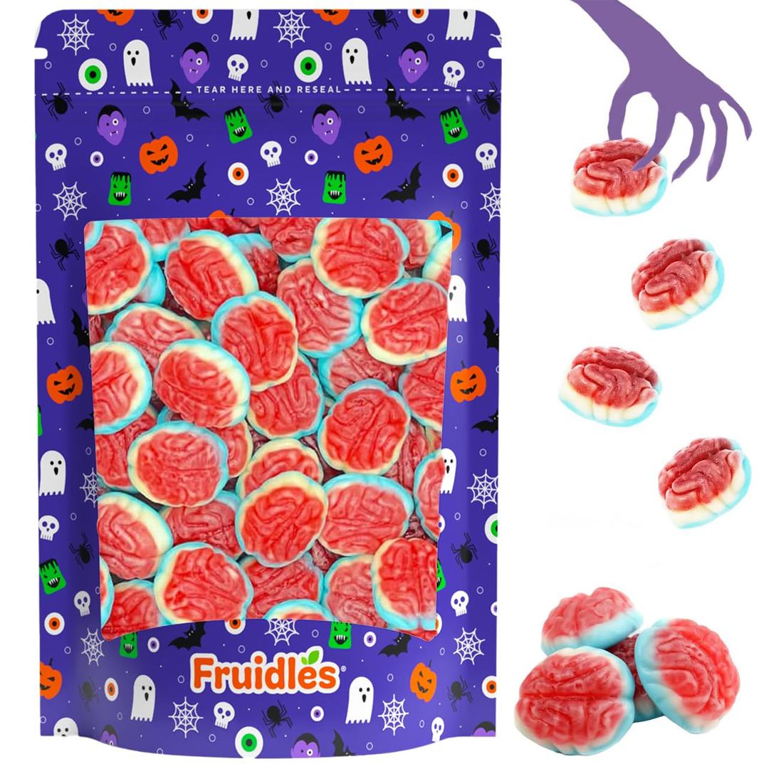 Fruidles Halloween Gummy Brains Candy, Trick-Or-Treat Party Bag Fillers, Party Favor (Half-Pound) (8 Ounce)  Best By 06/08/2027