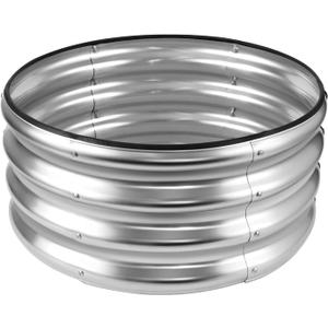 JERIA Raised Garden Bed,Galvanized Raised 221ft Planter Boxes Outdoor with Easy Assembly, Round Garden Bed for Vegetables, Fruits, Flowers