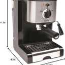 Capresso 116.04 Pump Espresso and Cappuccino Machine EC100, Black and Stainless, 46 oz