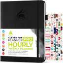 Clever Fox Planner PRO Schedule  Undated Weekly & Monthly Life Planner with Time Slots, Appointment Book & Daily Organizer, A4 (Black) (A4 (8.5" x 11"))
