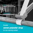 DURATECH Strap Wrench 12" Handle, Adjustable Nylon Strap Pipe Wrenches, Oil Filter Strap Opener Wrench (Grey)